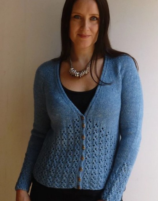 Chic Lace Cardi - Hemp and Wool Knitting Pattern image 2
